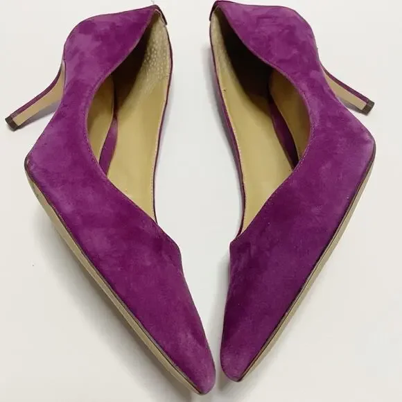 Lauren Ralph Lauren Fuchsia Suede Heel - Picture 3 of 6